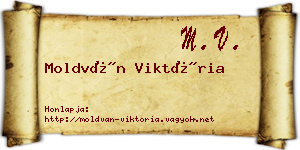 Moldván Viktória névjegykártya